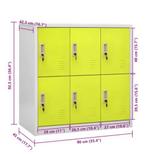 Moderne Metalen Locker Kast met 6 Afsluitbare Vakken, Verzenden, Nieuw