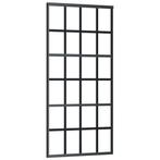Glazen schuifdeur 90x205 zwart | retourdeal | 35% korting, Doe-het-zelf en Verbouw, Deuren en Horren, 80 tot 100 cm, Binnendeur