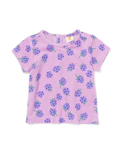 HEMA Baby T-shirt badstof bessen paars, Kinderen en Baby's, Babykleding | Overige, Nieuw, Verzenden