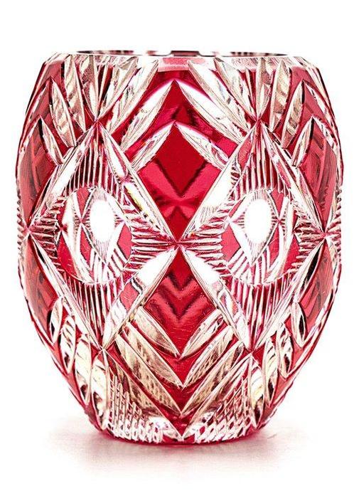 Haida Art Deco Faceted Crystal Glass Vase 1920 - Vaas -, Antiek en Kunst, Antiek | Glas en Kristal