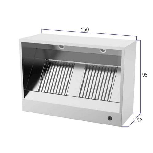 HCB Afzuigkap - doos model - met motor - 150 cm - 230V - RVS, Zakelijke goederen, Horeca | Keukenapparatuur, Nieuw in verpakking