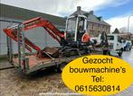 WIJ ZOEKEN BOUWMACHINE’S! minishovel minigraver kubota avant