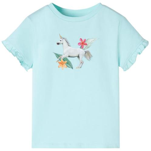 vidaXL Kindershirt met korte mouwen 140 lichtzeeblauw, Kinderen en Baby's, Kinderkleding | Overige, Nieuw, Verzenden