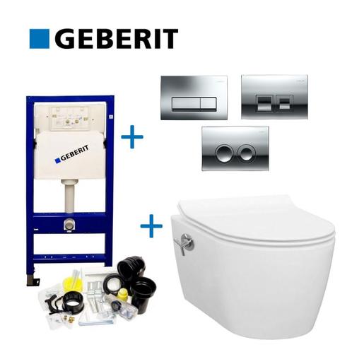 Geberit UP100 Toiletset set25 Idevit Alfa met Bidet Randloos, Doe-het-zelf en Verbouw, Sanitair, Overige typen, Nieuw, Ophalen of Verzenden
