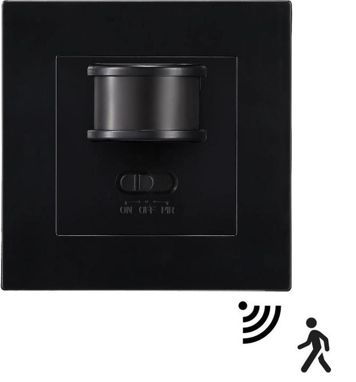 Bewegingsmelder muur inbouw sensor 160 graden Max 200W Zwart, Huis en Inrichting, Lampen | Overige, Nieuw, Ophalen of Verzenden
