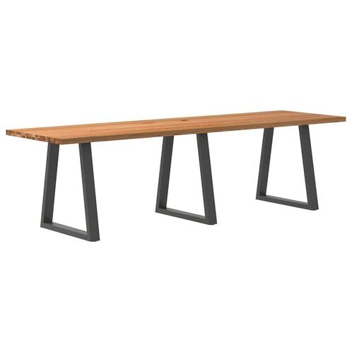 vidaXL Eettafel rechthoekig 280x80x74 cm massief eikenhout, Huis en Inrichting, Tafels | Eettafels, Nieuw, Verzenden