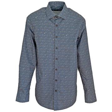 Zilton • blauw overhemd met motief • M beschikbaar voor biedingen