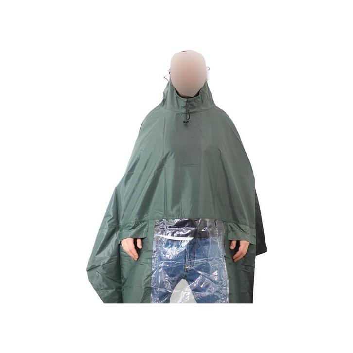 Hooodie Poncho de luxe , Koplampproof one-size-fits-all Olij, Fietsen en Brommers, Fietsaccessoires | Fietskleding, Nieuw, Verzenden