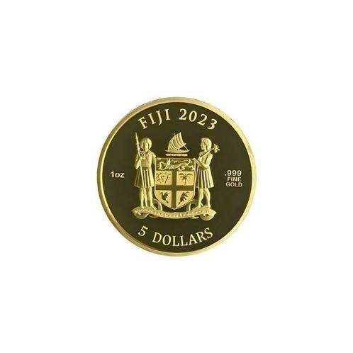 Fiji. 5 Dollars 2023 1 oz Fiji Cats .999 Gold Proof-like, Postzegels en Munten, Edelmetalen en Baren