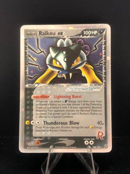 Pokémon Card - Rockets Raikou Ex Holo - Ex Deoxys #108 -, Hobby en Vrije tijd, Verzamelkaartspellen | Pokémon