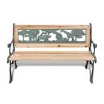 Tuinbankje voor kinderen 80x24 cm dierenprint, Tuin en Terras, Tuinstoelen, Nieuw, Verzenden