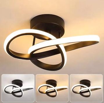 Ronde Moderne LED Plafondlamp Zwart/Wit/Zilver – Rond Design beschikbaar voor biedingen