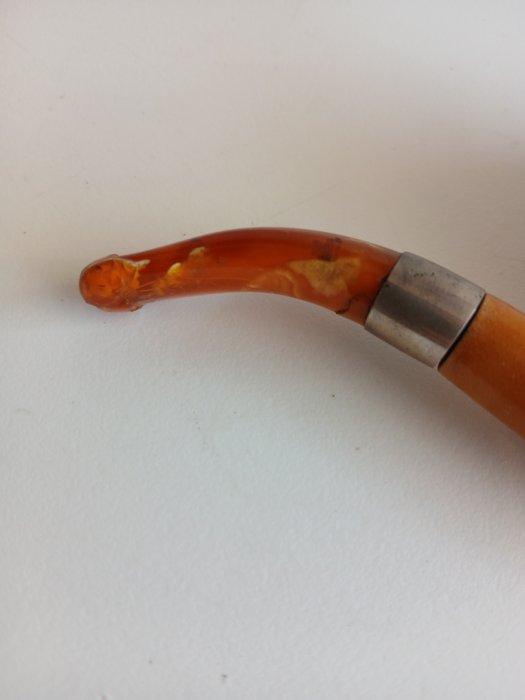 Meerschuim pijp - Amber, Zeewater schuim, Antiek en Kunst, Antiek | Overige Antiek