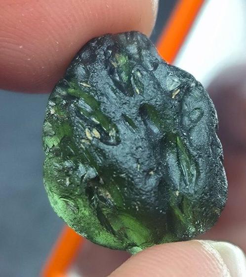 Moldaviet - uit Radomilice, Zuid-Bohemen - Hoogte: 21 mm -, Verzamelen, Mineralen en Fossielen