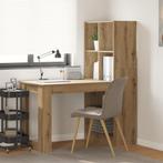 vidaXL Bureau met plank met opslag artisanaal eikenkleurig, Verzenden, Nieuw