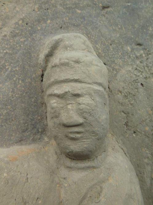Oud-Chinees, Ming-dynastie Terracotta Gedecoreerde tegel met, Antiek en Kunst, Antiek | Overige Antiek
