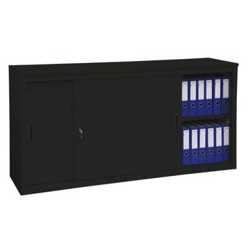 -9% Lage Schuifdeurkast 180x90 - Zwart - Gratis verzending beschikbaar voor biedingen