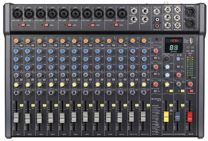 Citronic CMC-18 Mengpaneel 10 Kanalen 18 Ingangen DSP USB BT, Muziek en Instrumenten, Microfoons, Overige typen, Nieuw, Verzenden