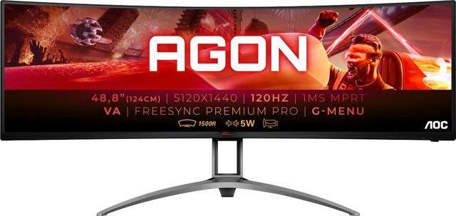 AOC AG493UCX 5120x1440, 120Hz ultra-wide curved gaming, Computers en Software, Monitoren, VA, Ingebouwde speakers, Hoofdtelefoonaansluiting