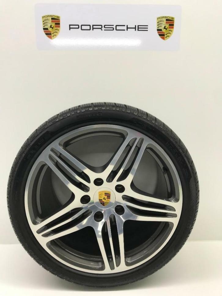 Porsche 997 Turbo I Originele 19 velgen met banden (7-8 mm), Auto-onderdelen, Banden en Velgen, Velg(en), Gebruikt, 19 inch, Personenwagen