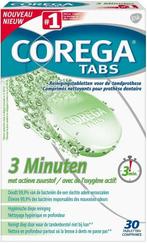 COREGA TABS 3 MINUTEN REINIGINGSTABLETTEN DOOSJE 30 STUKS, Verzenden, Nieuw