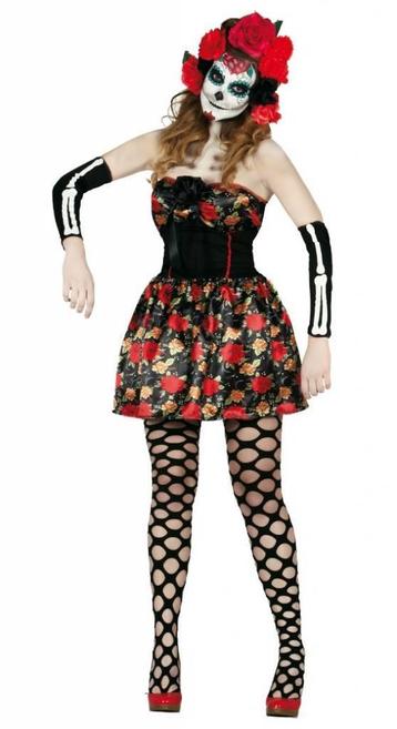 Halloween Kostuum Dames Jurk Skelet Day Of The Dead beschikbaar voor biedingen