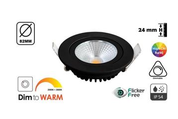 LED Spot Zwart | Dim To Warm | Dimbaar | Makkelijke montage