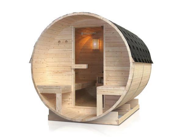 Veiling - Barrelsauna Spitsbergen - Incl. Saunakachel - 2-6, Sport en Fitness, Sauna