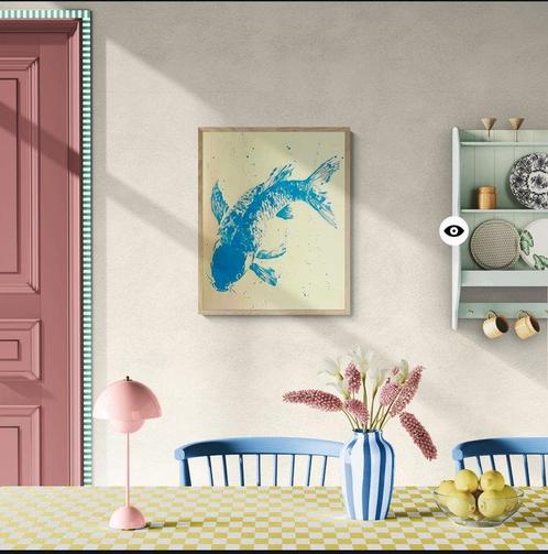 Francesca Caramia - Nel cerchio delle cose - Turquoise, Antiek en Kunst, Kunst | Schilderijen | Modern