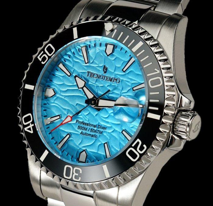 Tecnotempo - Automatic Professional Diver 500M / 50ATM - sky, Sieraden, Tassen en Uiterlijk, Horloges | Heren