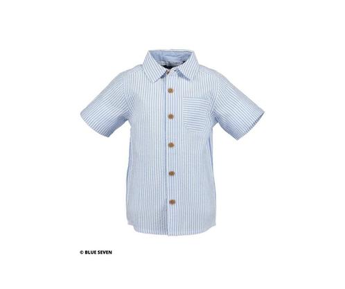 Overhemd korte mouwen - gestreept wit/blauw - maten: 104,, Kinderen en Baby's, Kinderkleding | Overige, Nieuw, Verzenden