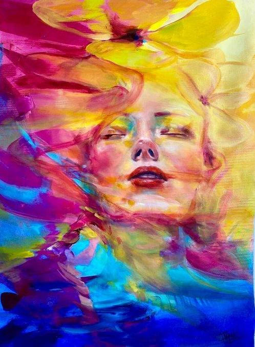 Isabel Tapias T - Sueño , fantasia y realidad, Antiek en Kunst, Kunst | Schilderijen | Modern