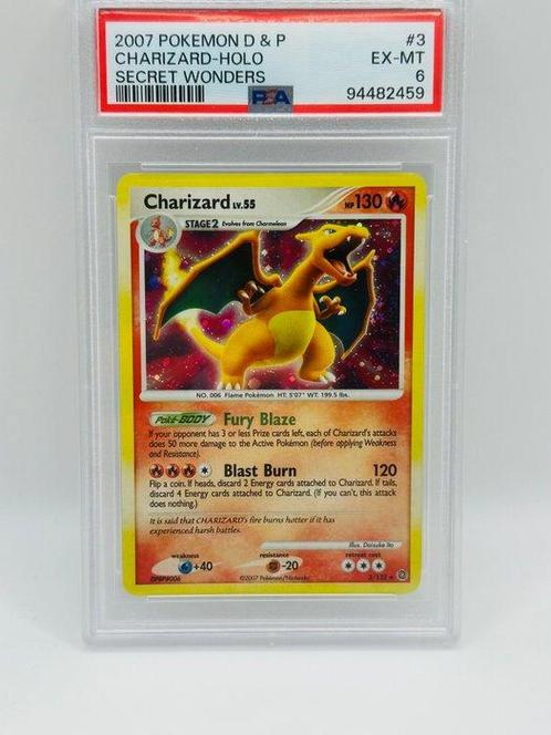 Pokémon - 1 Graded card - Charizard secret wonders holo -, Hobby en Vrije tijd, Verzamelkaartspellen | Pokémon