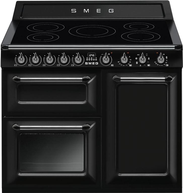 Smeg TR103IBL2 inductie fornuis - zwart - 100 cm - Victoria, Witgoed en Apparatuur, Fornuizen, 60 cm of meer, Vrijstaand, 5 kookzones of meer