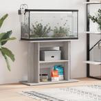 vidaXL Aquariumstandaard 80x35x60 cm bewerkt hout grijs, Verzenden, Nieuw