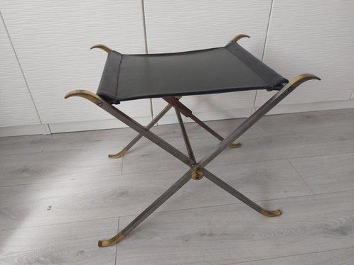 Maison Charles - Kruk - Leder, Metaal, Antiek en Kunst, Antiek | Meubels | Stoelen en Banken