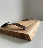 Eiken Wandplank/Boomstam/leren banden/Handgemaakte/NIEUW!, Verzenden, Nieuw