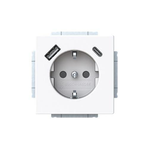 Busch Jaeger Future Linear Wandcontactdoos kinderveilig + 2x, Doe-het-zelf en Verbouw, Elektra en Kabels, Nieuw, Ophalen of Verzenden