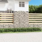 vidaXL Schanskorf gewelfd 150x50x180/200 cm gegalvaniseerd, Tuin en Terras, 100 cm of meer, Verzenden, Nieuw, Metaal