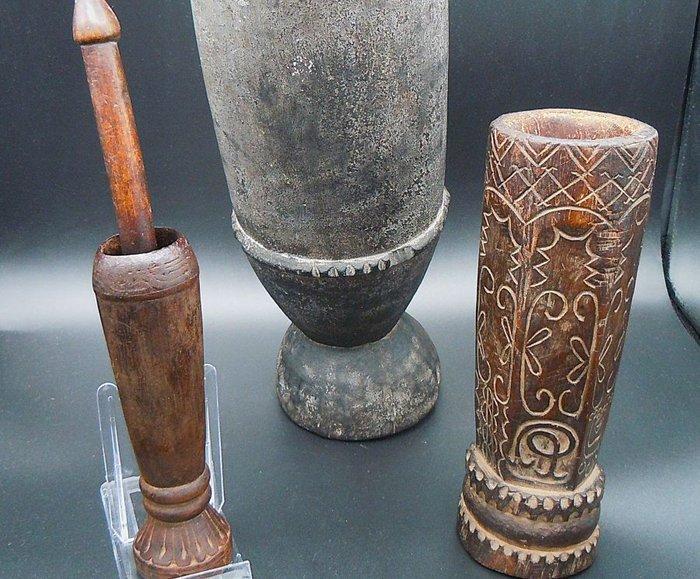 Mörsergruppe - Buai - Rossel Islands - Papoea-Nieuw-Guinea, Antiek en Kunst, Kunst | Niet-Westerse kunst