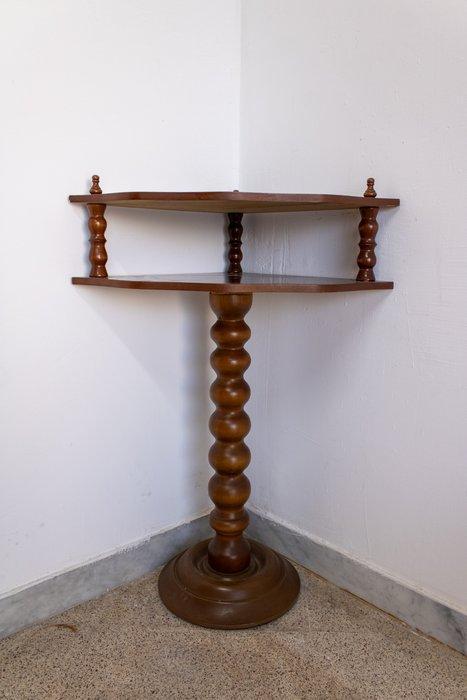 Bijzettafel - hoekig - Hout - een kolom teruggekeerd, Antiek en Kunst, Curiosa en Brocante