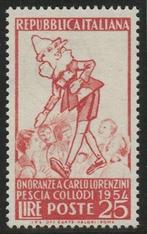 Italiaanse Republiek 1954 - Carlo Lorenzini 25 lire zonder, Gestempeld