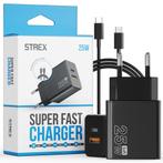 Strex USB Oplader 25W - Snellader met USB-A & USB-C - GaN -, Verzenden, Nieuw