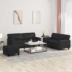vidaXL 3-delige Loungeset kunstleer zwart, Huis en Inrichting, Banken | Bankstellen, Verzenden, Nieuw, Vierpersoons of meer, Leer
