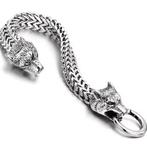 stoere armband met wolvenkop (nieuw), Sieraden, Tassen en Uiterlijk, Armbanden, Ophalen of Verzenden, Nieuw