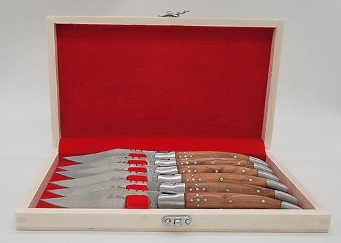 Laguiole Bougna - Tafelmessenset (6) - Hout, Antiek en Kunst, Antiek | Keukenbenodigdheden