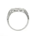 Statement ring - 18 karaat Witgoud - 0.96ct. tw. Diamant, Sieraden, Tassen en Uiterlijk, Antieke sieraden