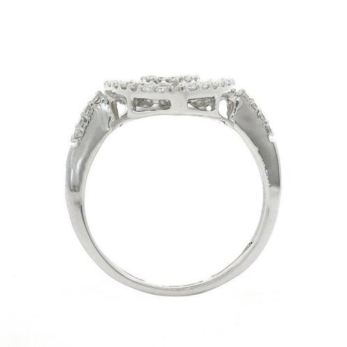 Statement ring - 18 karaat Witgoud - 0.96ct. tw. Diamant, Sieraden, Tassen en Uiterlijk, Antieke sieraden