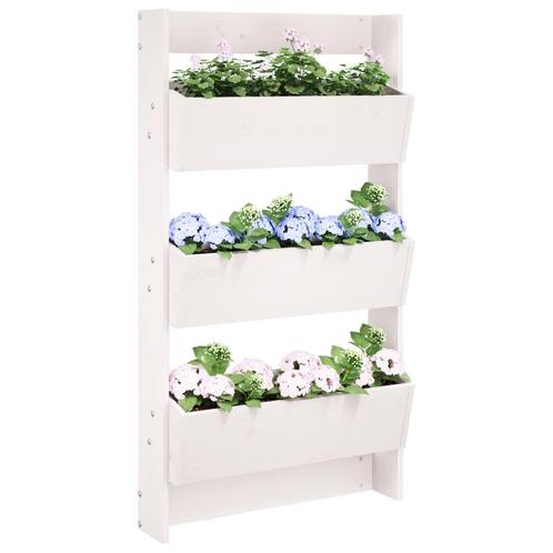 vidaXL Plantenbak wandmontage 3-laags 60x18,5x110 cm, Tuin en Terras, Bloembakken en Plantenbakken, Nieuw, Hout, Verzenden