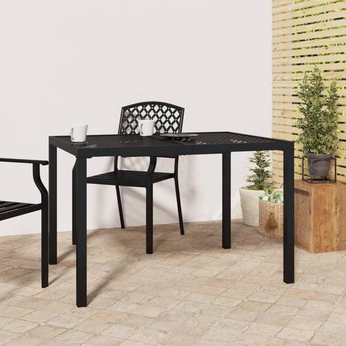 vidaXL Tuintafel 110x80x72 cm staal antracietkleurig, Tuin en Terras, Tuintafels, Nieuw, Metaal, Verzenden